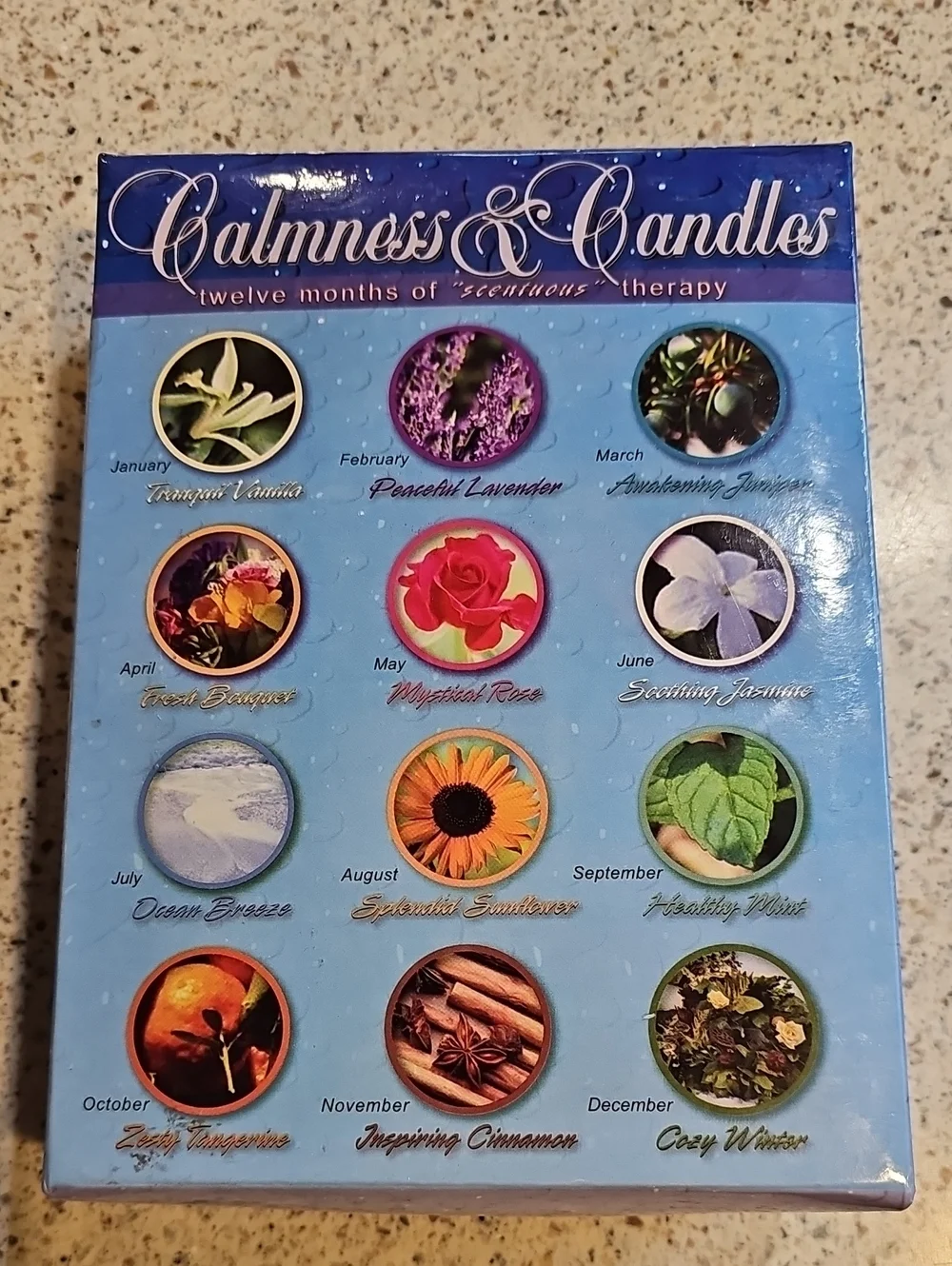 Calmness & Candles Scented Candle Set - 12 Months Of Scentuous Therapy.